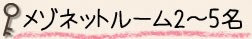 メゾネットルーム2～5名